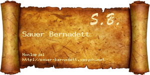 Sauer Bernadett névjegykártya